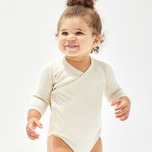 BabyBugz Baby Long Sleeve Kimono Bodysuit Thumbnail