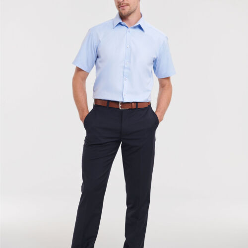 Men's Short Sleeve Tailored Herringbone Shirt Thumbnail