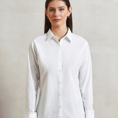 Premier Women's supreme poplin long sleeve shirt PR307 Women's supreme poplin long sleeve shirt Thumbnail