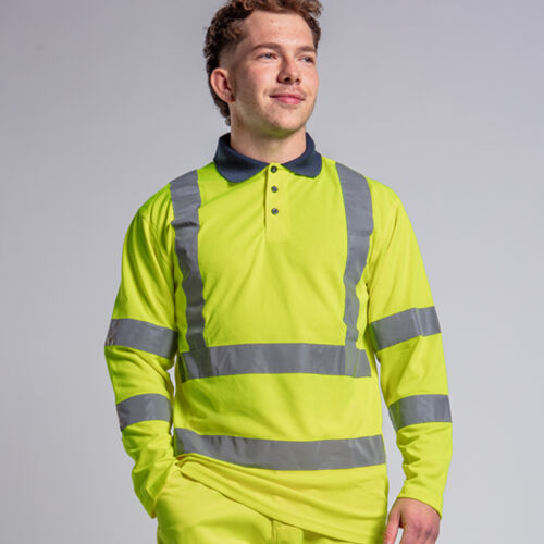 Pro RTX High Visibility Long Sleeve Polo Shirt Thumbnail